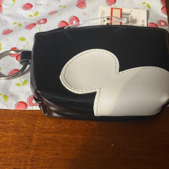 Disney Mickey Mouse Black and White Bag with Pink Piggy Plush - Picture 9 of 11